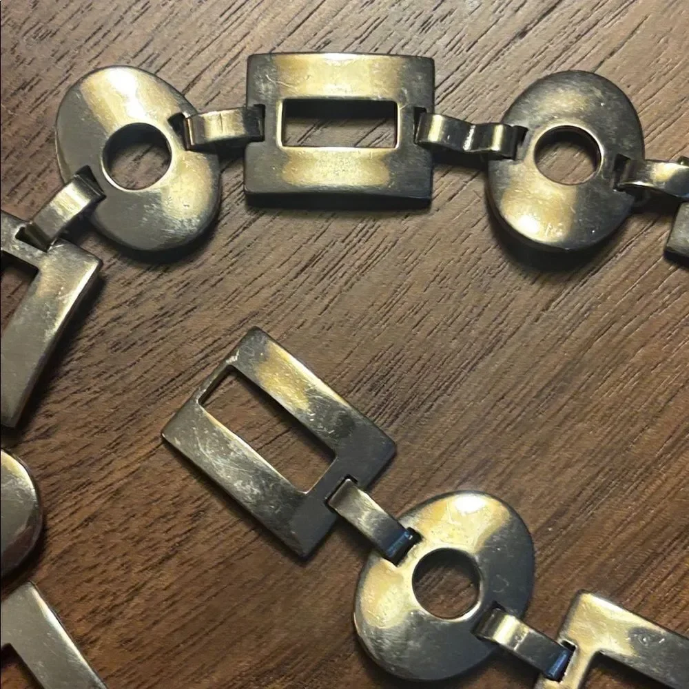 Vintage Silver Geometric Chain Belt